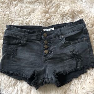 NWOT billabong charcoal grey jean shorts
